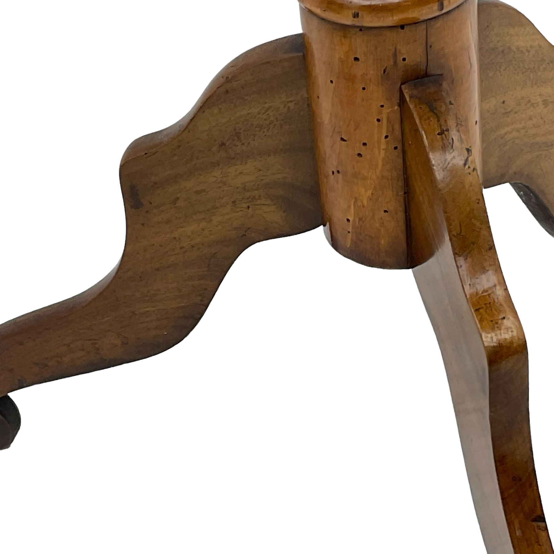 Mahogany rope twist jardiniere stand (H98cm); George III mahogany fold-over tea table (H75cm); occasional table with sectioned drawer (H72cm, W49cm, D37cm); upholstered stool (4)