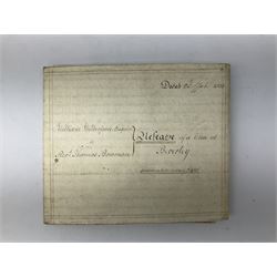 Early 19th century manuscript deed on vellum in three sections dated 25th February 1803 relating to 'An agreement between William Wilberforce, of the old palace yard, Westminster - son of Robert, AND The Reverend Thomas Bowman, of Beverley, who has agreed to buy from William Wilberforce the Freehold of a 