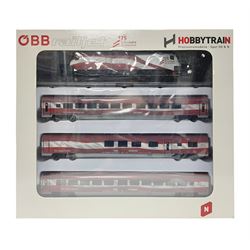 Hobbytrain 'N' gauge - OBB Railjet 175 Jahre Edition 4-tlg. mit BR1116 four car set; boxed