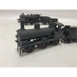 ‘00’ gauge - four kit built steam locomotives comprising Class Q1 0-6-0 no.33028 finished in BR black; LNWR Coal Engines Class 0-6-0 no.58330 finished in BR black; LSWR Black Motors Class 0-6-0 no.30306 finished in BR black; Class 2MT (Mickey Mouse) 2-6-0 no.46400 finished in BR black (4) 