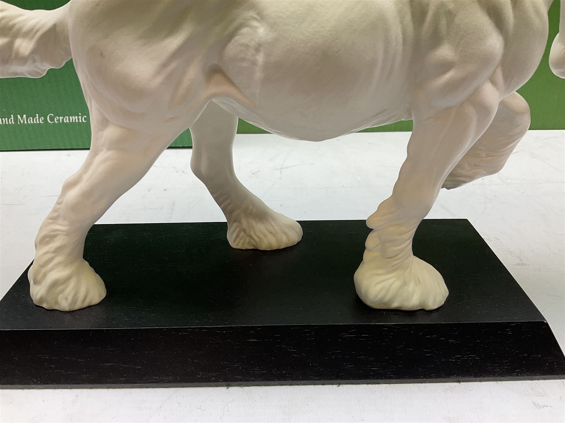 Five Beswick and Royal Doulton horse figures in matt white on black plinths, comprising of  Spirit of Affection no. 2689/2536, Springtime no.2837, Spirit of peace no.2916, Spirit of earth no.2914 and Spirit of the wild no. 183, together with a composite figure of a horse (6)