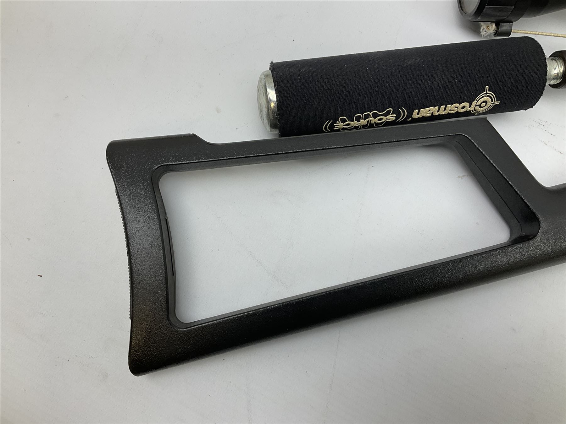 Crosman .22 air rifle with gas cylinder, model AS2250, with bolt action, skeleton stock, moderator and Hawke 4x32 telescopic sight with infra red facility, serial no.803B11493, L88.5cm