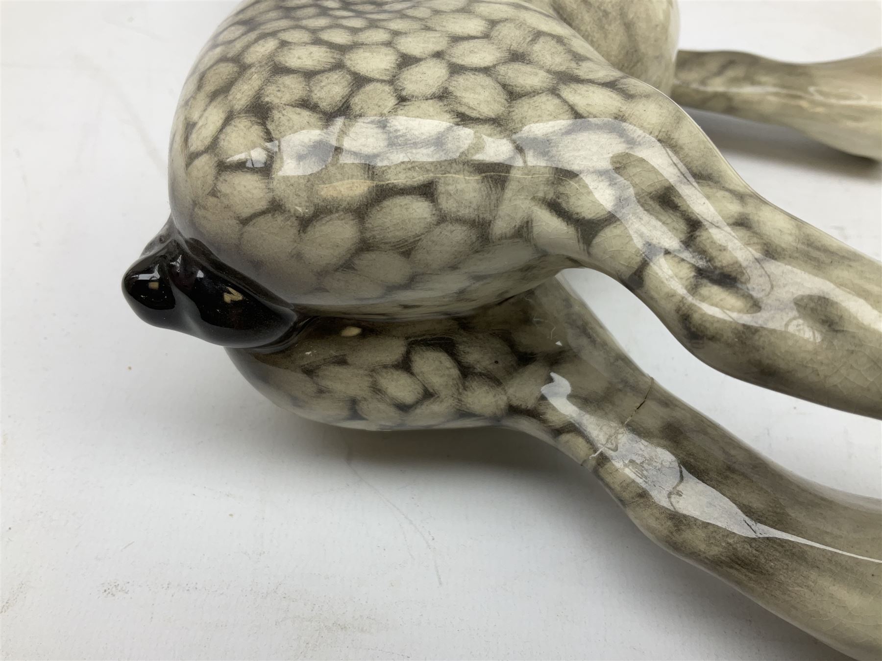 Beswick Shire horse in rocking horse grey no. 818, with printed mark beneath, H21cm