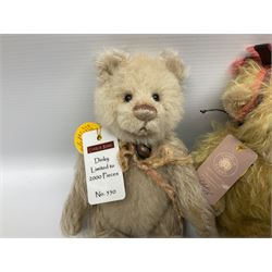 Four limited edition Charlie Bears, comprising Dinky 550/2000, Doobey 1204/2000, Pina 1167/2000, and Mildred 247/600, each designed by Isabelle Lee, from the Minimo Collection, all with tags 