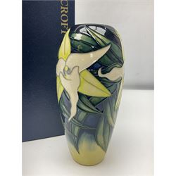 Moorcroft Sesquipedale pattern vase of baluster form, circa 2001, limited edition, 7/200, marked and signed to base, with original box, H19cm