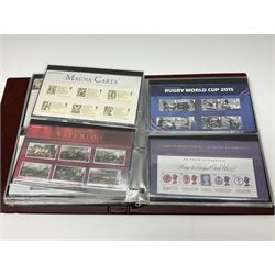 Queen Elizabeth II mint decimal stamps, mostly in presentation packs, face value of usable postage approximately 355 GBP