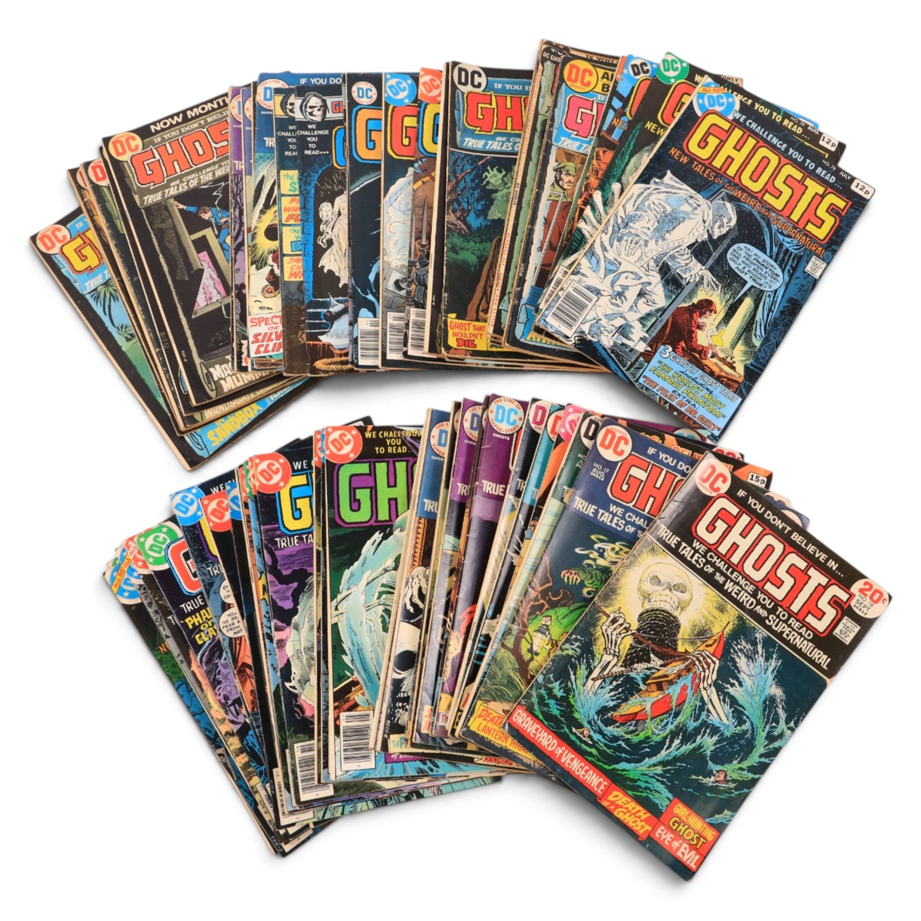 Collection of Bronze Age and later DC horror and supernatural comic books, titles including Ghosts, Challengers of the Unknown, Weird Mystery Tales, Unexpected, Secrets of Haunted House, The Witching Hour, The House of Secrets, etc