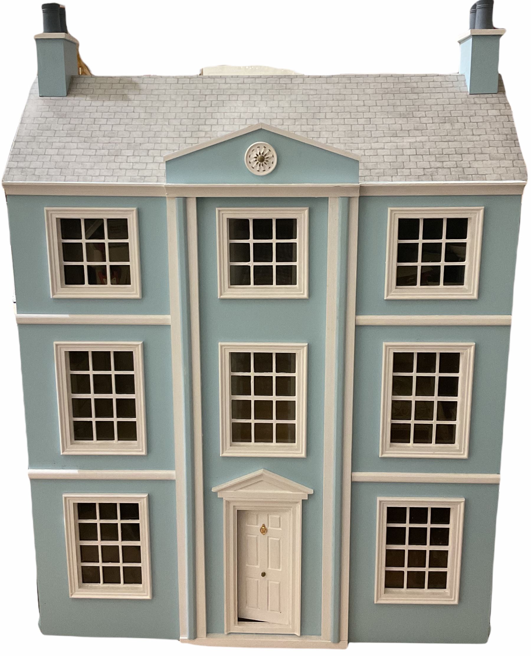 Antique Georgian Dolls House Georgian Style Wooden Double Fronted
