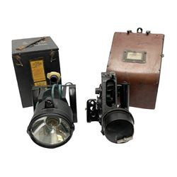 WW2 Air Ministry Bubble Sextant Mk. IXA 6B/218 No.561/44 in original box; and Air Ministry Lamp Signalling Type 