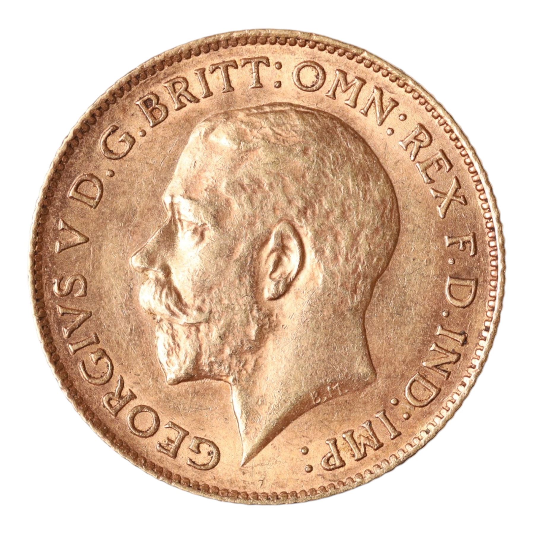 King George V 1914 gold half sovereign coin