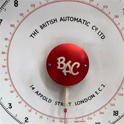 British Automatic Co. Ltd. - mid-20th century coin operated automatic weighing scales, in red finish