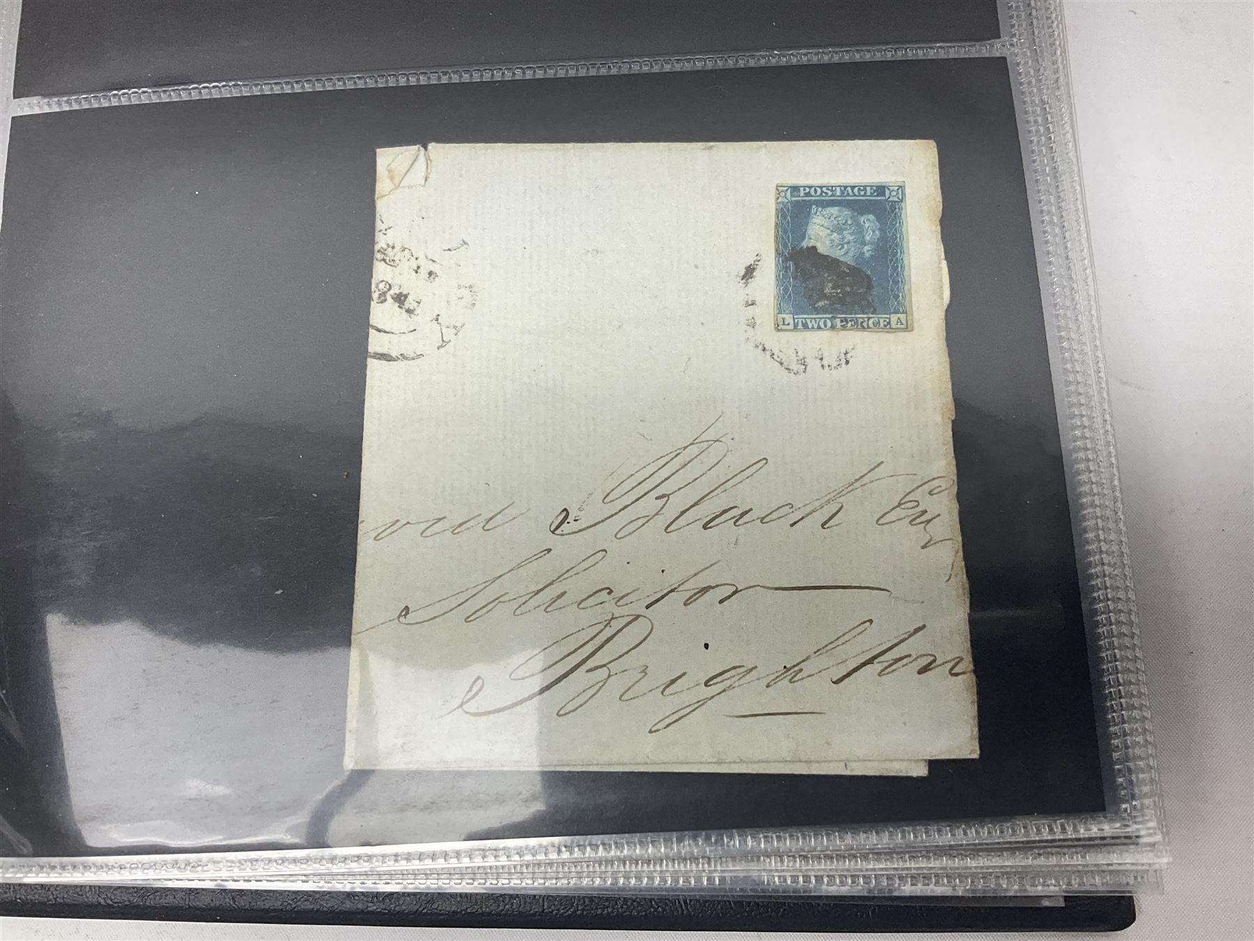 Postal history, including imperf penny reds on covers or entires, mourning cover, Cape of Good Hope overprinted postal stationary, pre-stamp items etc, housed in a ring binder folder