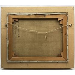 Owen Bowen (Staithes Group 1873-1967): Working Horses and Chickens on a Farm, oil on canvas signed 41.5cm x 51.5cm 