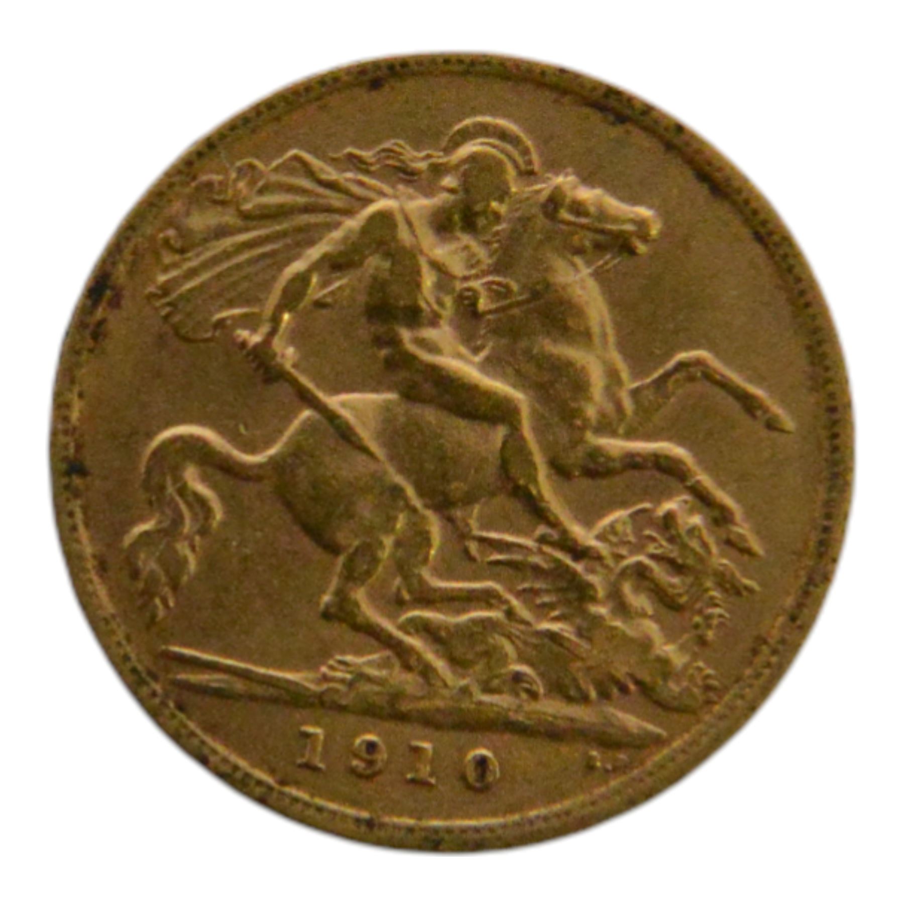King Edward VII 1910 gold half sovereign coin