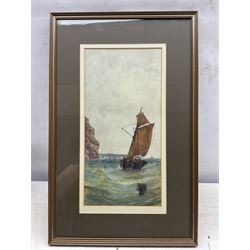 John Francis Branegan (British 1843-1909): 'After a Storm' 'Salmon Fishing' 'Near Sunderland' and other Coastal Views, six watercolours signed and variously titled, largest 20.5cm x 44cm (6)