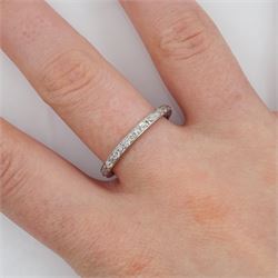 Platinum old cut diamond full eternity ring, total diamond weight approx 0.50 carat