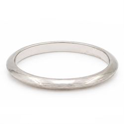 Tiffany & Co. platinum knife edge wedding band, hallmarked