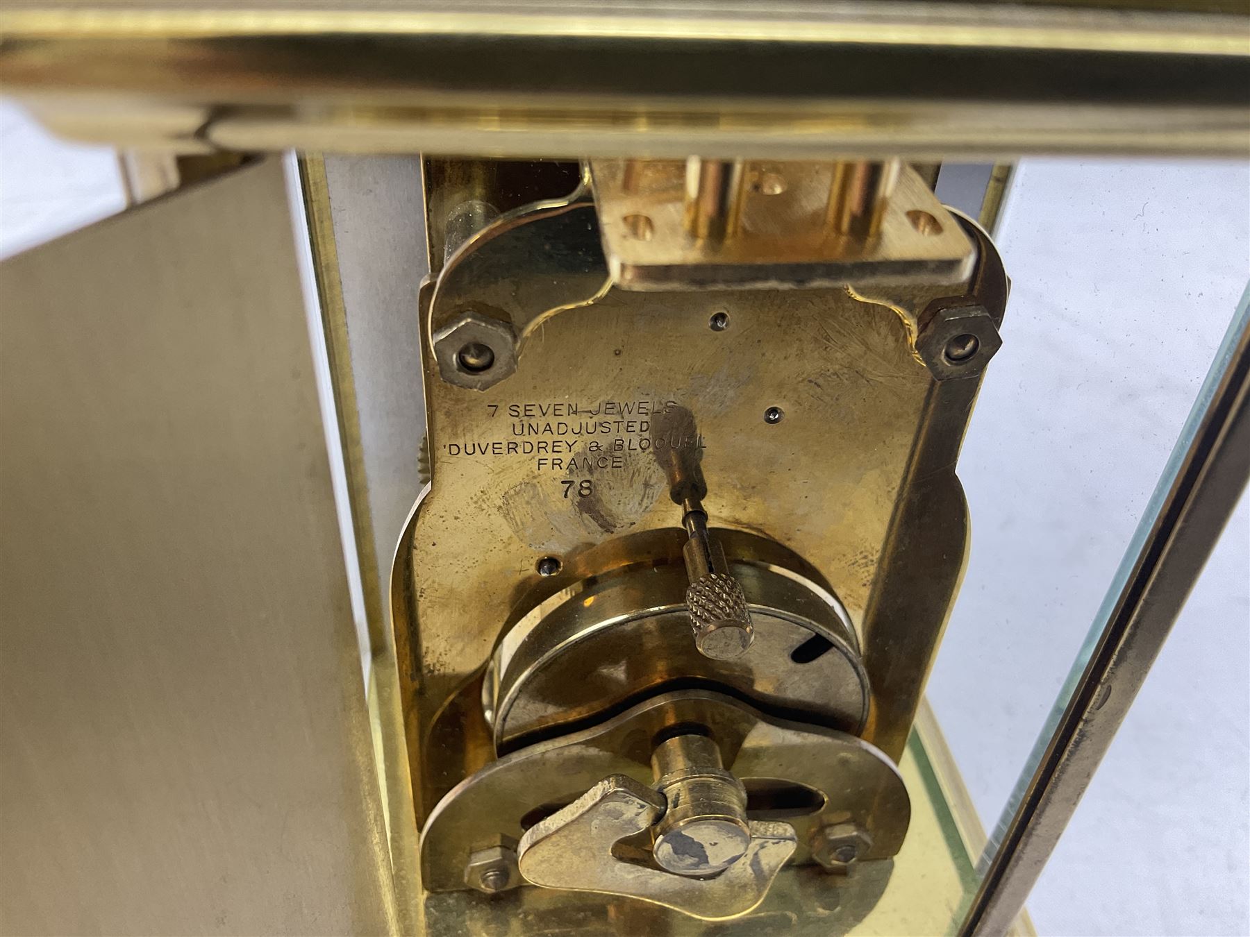 French Bayard carriage clock in brass case H11.5cm