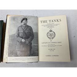 Hitler Adolf: Mein Kampf. The original edition entirely unexpurgated in eighteen parts by Hutchinson & Co. in association with Hurst & Blackett; Hart Capt. B.H. Liddell: The Tanks - History of the Royal Tank Regiment. 1959. Two volumes with dustjackets; The History of the London Rifle Brigade 1859-1919. London 1921; and Covenants With Death. Daily Express Publication. 1934