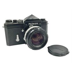  Nikon F 'Red Dot' NKJ camera body, serial no. 6575085, with 'Nikkor-S.C Auto 1:1.4 f=50mm lens, serial no. 1398642