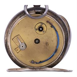 Victorian silver improved chronograph open faced pocket watch by J.Cryer, together with a continental silver pocket watch, stamped 935