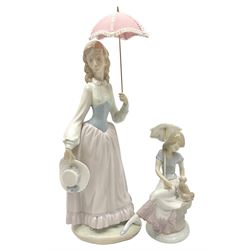 Two Lladro figures, comprising Eloise no 5005 and Picture Perfect no 7612, largest example H42cm