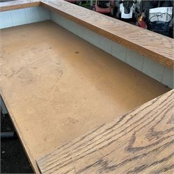 Wood painted reception desk/bar  - THIS LOT IS TO BE COLLECTED BY APPOINTMENT FROM DUGGLEBY STORAGE, GREAT HILL, EASTFIELD, SCARBOROUGH, YO11 3TX