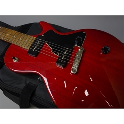  Fret-King by Trev Wilkinson Eclat 2 red finish electric guitar, Blue Label Series, ser. no. 0135, with original soft case & warranty, purchased in 2009 at Mormusic, York    