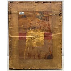 James Ulric Walmsley (British 1860-1954): 'South View Robin Hood's Bay', probably King Street, watercolour en grisailles signed, titled on original label verso with artist's address 'The Studio, Robin Hood's Bay' 26cm x 17.5cm