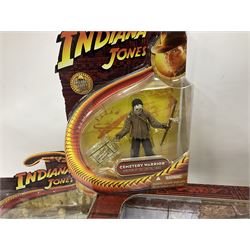 Indiana Jones - Hasbro Raiders of the Lost Ark 'Cairo Ambush' Set; boxed; and eight carded action figures comprising Indiana Jones, German Soldiers, Young Indy, Ugha Warrior, Russian Soldier, Colonel Vogel, Dr. Henry Jones and Cemetery Warrior; all in unopened blister packs (9)