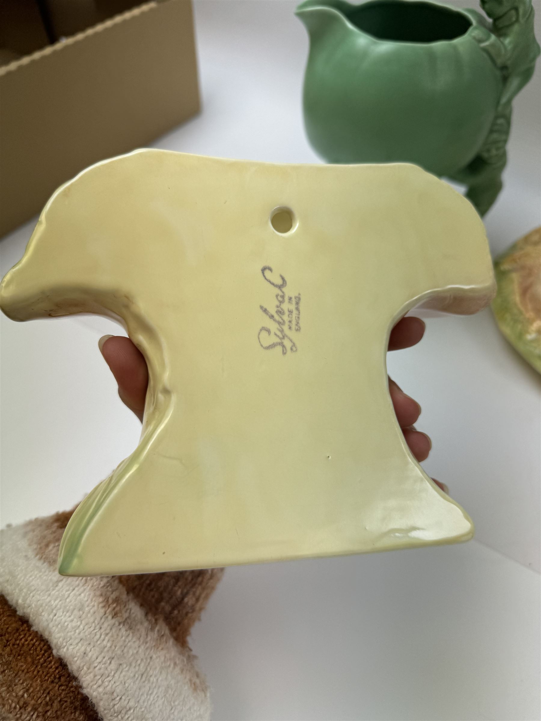 Collection of Sylvac, including posy vase, jug and dog figure, together with a Hornsea Fauna jug