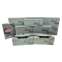 Seventeen Atlas Editions Collections battleships in original boxes, to include HMS Ramillies, Yamato, HMS Repulse, Missouri etc