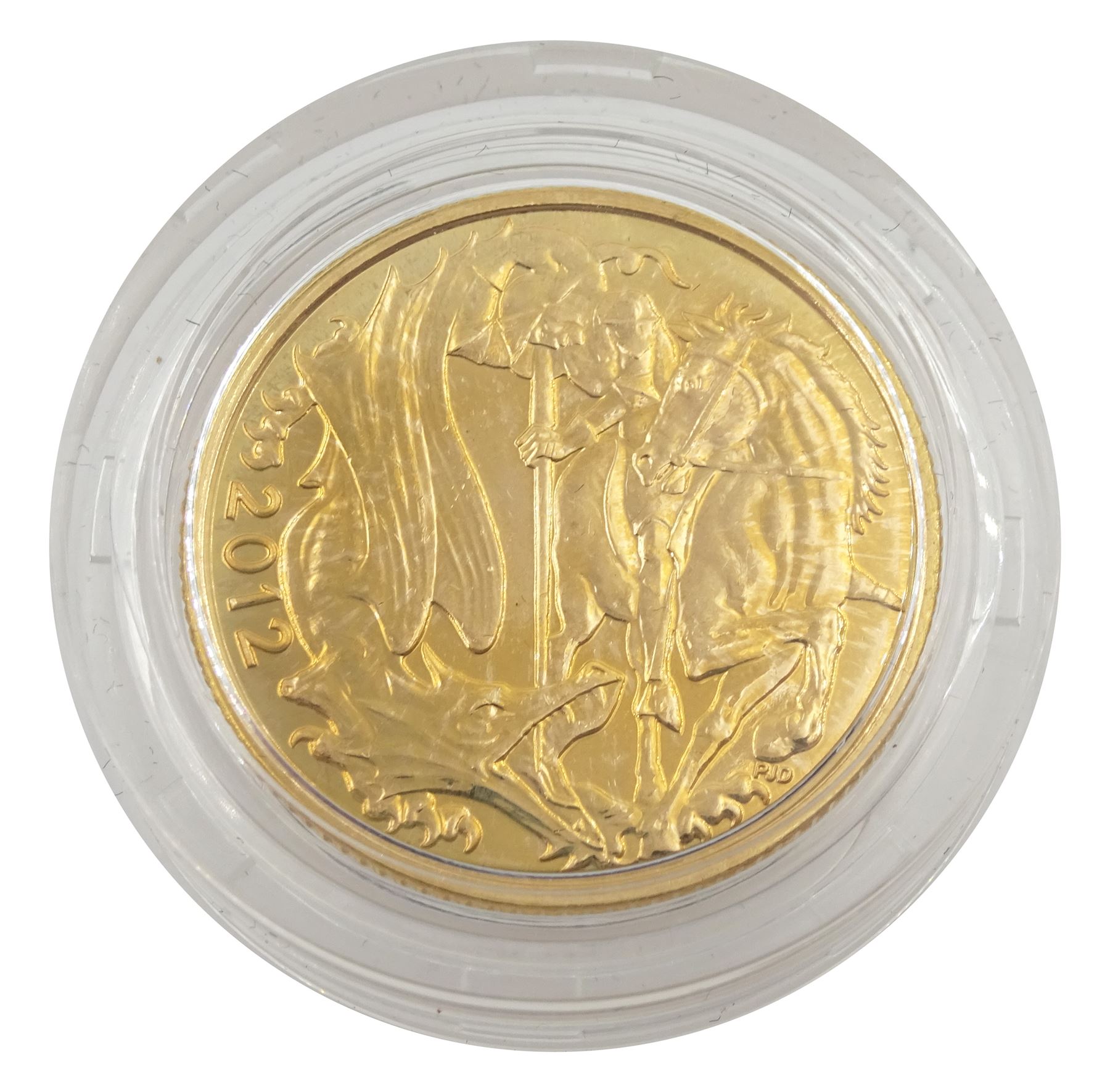 Queen Elizabeth II 2012 Diamond Jubilee celebration gold full sovereign coin, limited presentation edition No. 1903 / 2012, boxed with certificate