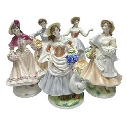 Five Royal Worcester figures, comprising