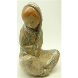  Large Lladro Gres figure 'Eskimo Girl', H33cm   
