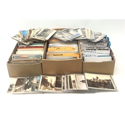  Large quantity of Edwardian and later postcards including Sussex interest, transportation, religious etc, many hundreds  