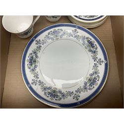 Royal Doulton Venetia patter dinner and tea wares, to include cups, saucers, dinner plates, small bowls, serving bowls, etc, in two boxes 