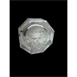 Rosenthal for Versace octagonal glass ashtray, D13cm 