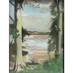 Sir William Oliphant Hutchison PRSA (Scottish 1889-1970): 'Aberdeen' & 'An Estuary', pair oils on canvas board unsigned 29cm x 22cm (2)
Provenance: with Abbott and Holder, Museum St., London; the artist's estate, labels verso