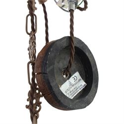Faux antler chandelier, with three light branches