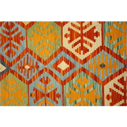  Choli Kilim vegetable dye wool red ground rug, 120cm x 82cm  