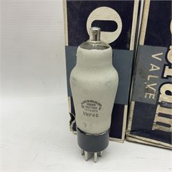 Five Osram thermionic radio valves/vacuum tubes, comprising MU14, MHD4 7PIN MET, VMPG4, DH63 and W61M, all in original boxes