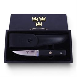 Fallkniven TK2 3G Steel hunting knife, with leather sheath, in presentation box, cased, kn...