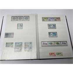 Thematic stamp collection relating to satellites, telecommunications and space from various Countries including Angola, Antigua, Ascension, Australia, Bahamas Barbados, Bhutan, British Virgin Islands, Denmark, Ecuador, Israel etc, a mint and used collection housed in three stockbooks