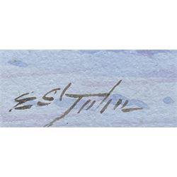 Edwin St. John RBA (British 1878-1961): North Italian Lake scenes, pair watercolours signed 30cm x 50cm (2)