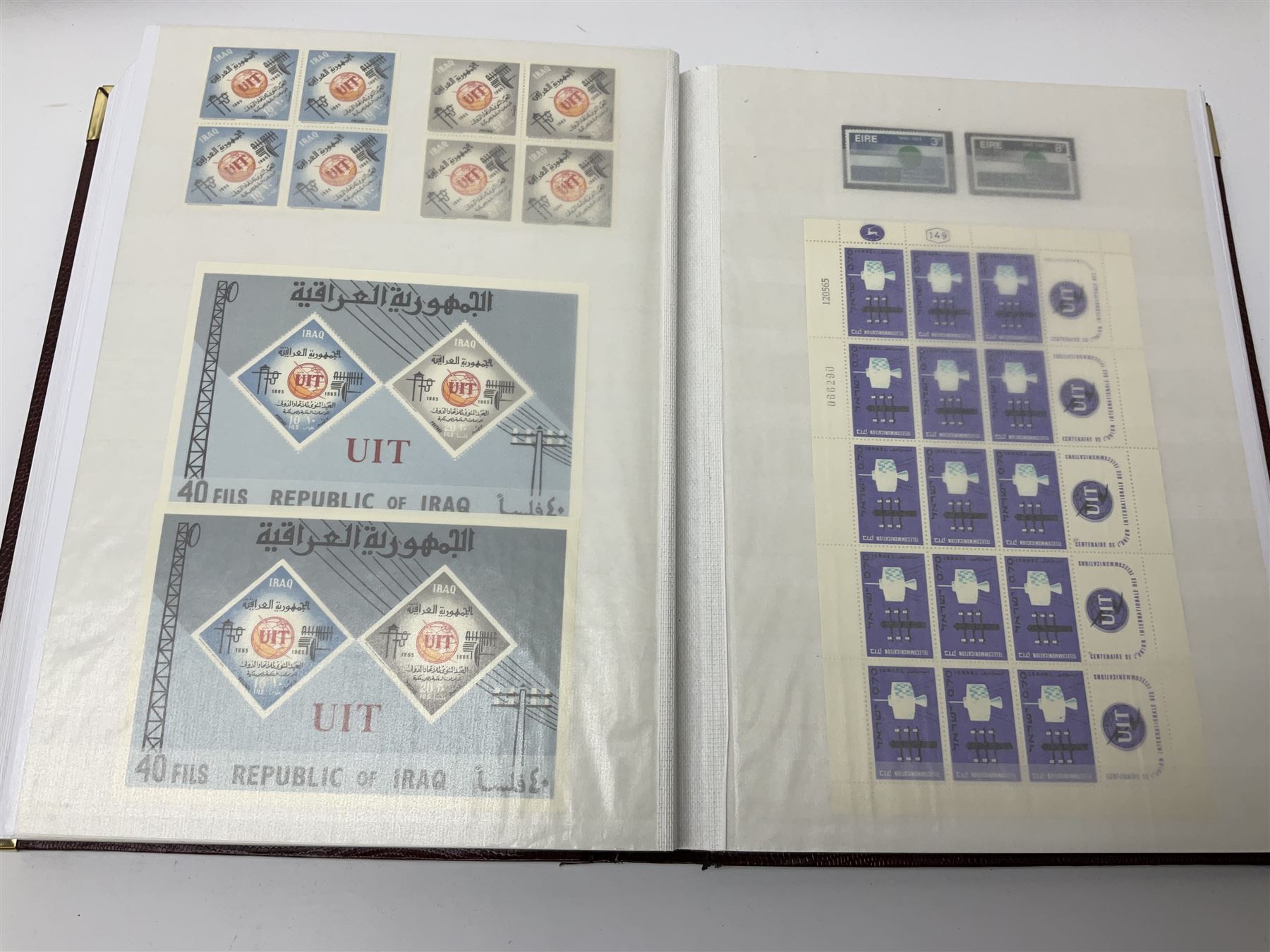 Thematic stamp collection relating to satellites, telecommunications and space from various Countries including Angola, Antigua, Ascension, Australia, Bahamas Barbados, Bhutan, British Virgin Islands, Denmark, Ecuador, Israel etc, a mint and used collection housed in three stockbooks