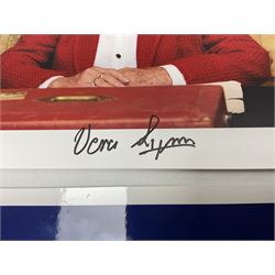 Dame Vera Lynn - collection of six signatures comprising TLS, album page and four colour photographs (including White Cliffs of Dover); signed photograph of John Mills; and signed photographs of film stars each with CoA including Bob Hope, Charlton Heston, Gene Autry, Sound of Music Julie Andrews and Christopher Plummer and Joanna Lumley