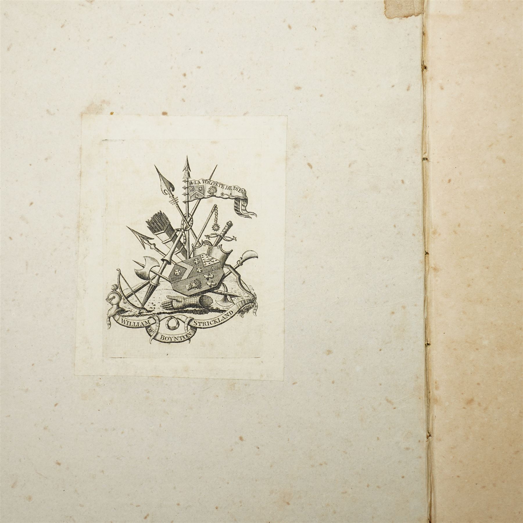 ‘Washington’s Letters’ – A volume containing facsimiles of President George Washington’s letters to Sir John Sinclair Bart M.P. published in London 1800, original boards and with the book plate of Sir William Strickland 6th Baronet of Boynton. Sir William Strickland d1834 was a keen naturalist with an interest in agriculture.
In 1795 he travelled to America where he met Thomas Jefferson, the 3rd President.(d 1826)
He published a survey on American agricultural methods, land prices and wages etc ‘Journal of a Tour of the United States of America 1794-1795’.
He evidently had an interest in coins and may have been in Philadelphia when America's first coinage was struck as he brought early examples home with him.
In 1819 his daughter Priscilla married Charles Winn d1874  the owner of the Nostell Priory estate.
Their descendent Roland Winn, 4th Baron St Oswald d 1984 sold 30 of the American coins at Christie’s in 1964 and in 2015 a flowing hair dollar was sold as part of the D Brent Pogue collection for almost five million dollars
