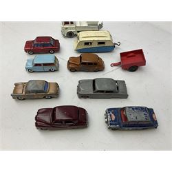 Dinky - twenty-five unboxed and playworn die-cast models including Lady Penelope FAB1, Caravan, Ford Sedan, Triumph TR2, Packard, Austin Somerset, Devon, Healey and Seven Countryman etc (25)