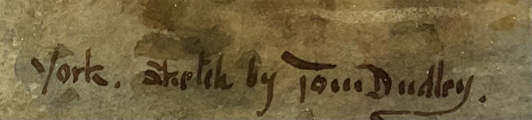 Thomas 'Tom' Dudley (British 1857-1935): Lendal Bridge York, watercolour signed 15cm x 24cm